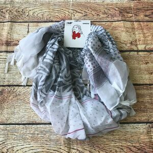 NWT Ale-Hop Womens Fashion Scarf Printed Lightweight Tassel Boho